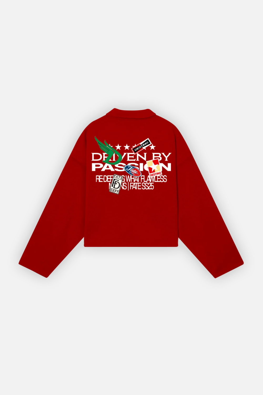 Racing Patches Longsleeve Polo Red
