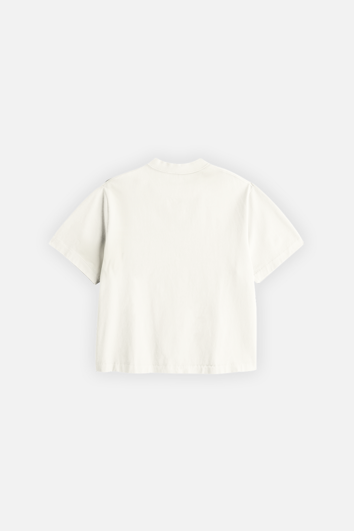 Rolling Lips Crop Tee Ivory