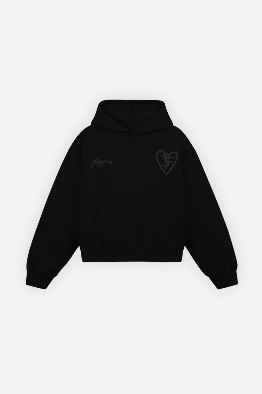 SF Heart Fate Studios Black&Black Hoodie Vantablack