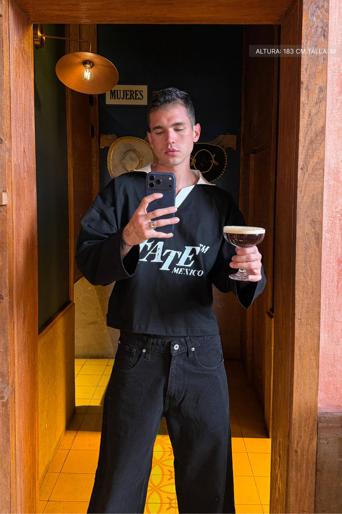 Spending My Money Longsleeve Polo Black
