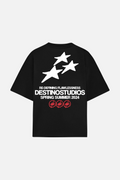 Triple Star Tee Black