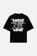 Lucky I Got Tee Black