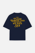 Please Remove Tee Navy Blue