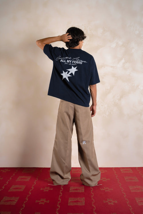 All My Fears Tee Navy Blue — Editorial FATE · Back · Lookbook 2026-09-21