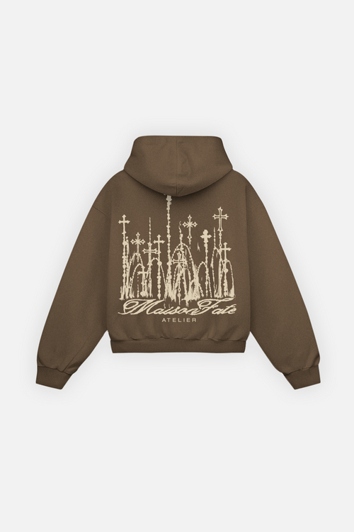 Cathedral Hoodie Mocha Brown — Back