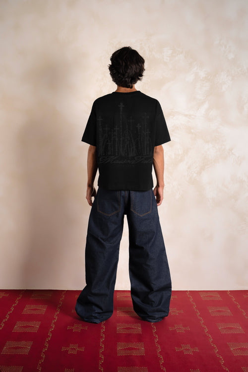 Cathedral Tee Black — Editorial FATE · Back · Lookbook 2026-09-21