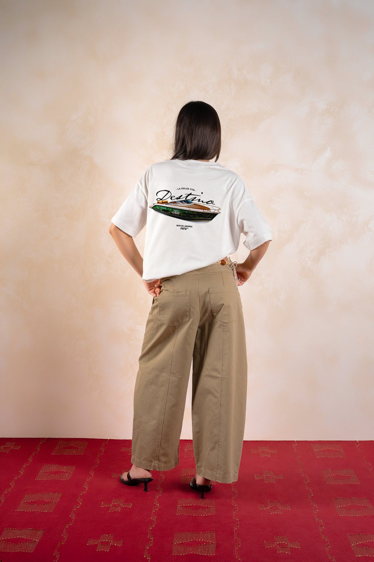 Dolce Vita Tee Ivory — Editorial FATE · Back · Lookbook 2026-09-21