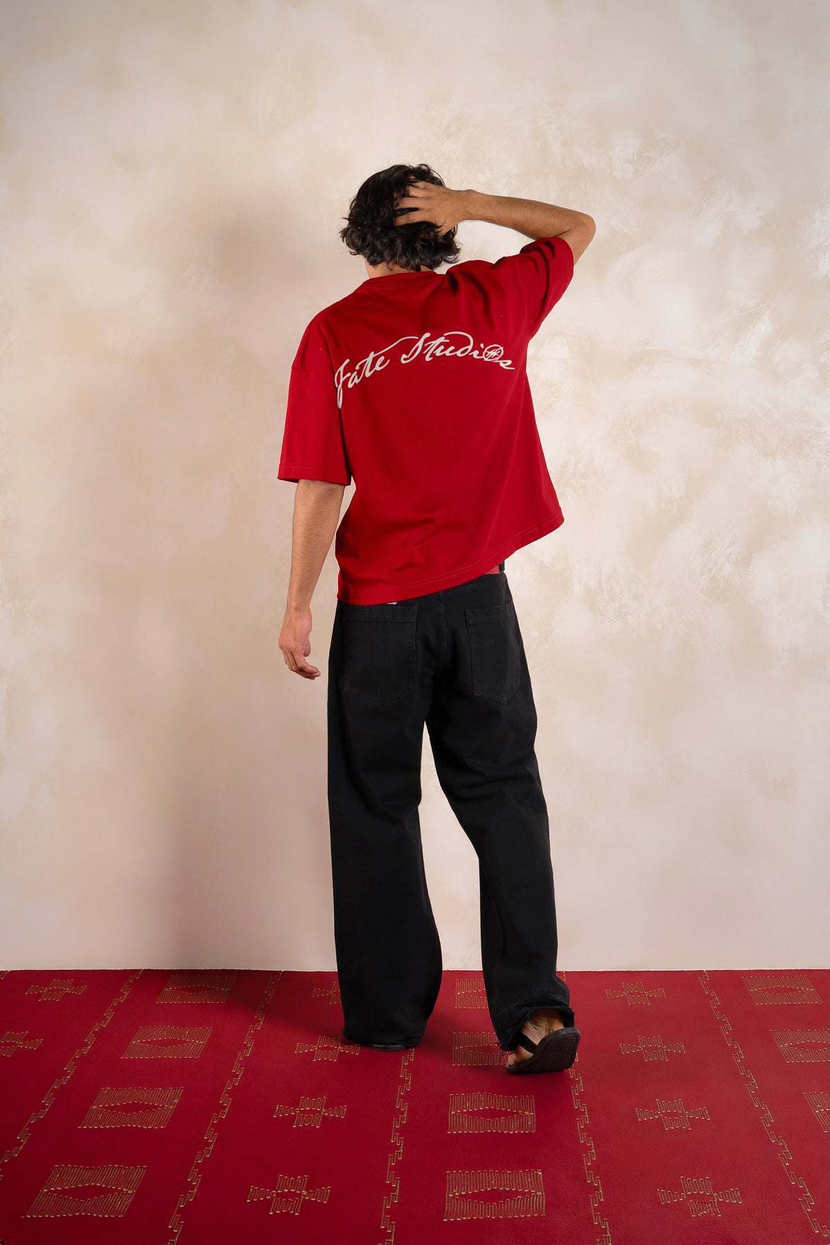 Fate Studios Tee Red — Editorial FATE · Back · Lookbook 2026-09-21