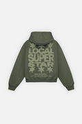 Local Super Star Hoodie Green Forest — Back