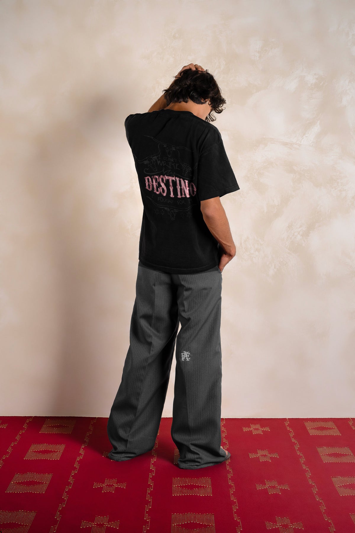 Long Horns Tee Black — Editorial FATE · Back · Lookbook 2026-09-21