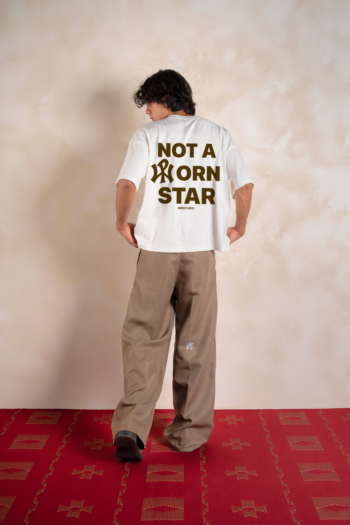 Not A Porn Star Tee Ivory — Editorial back