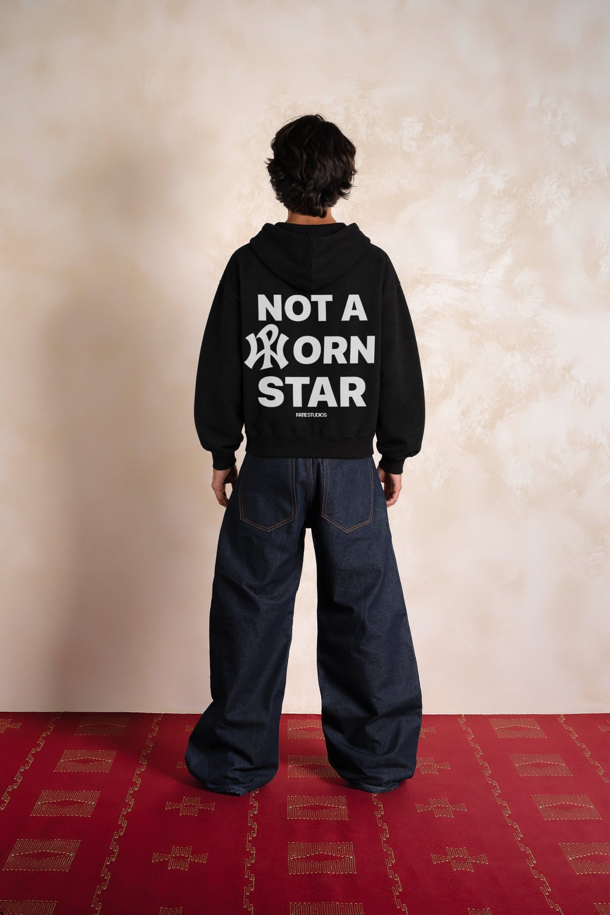 Not A Porn Star Zip Hoodie Vantablack — Editorial back · Escala03 · 2026-09-21