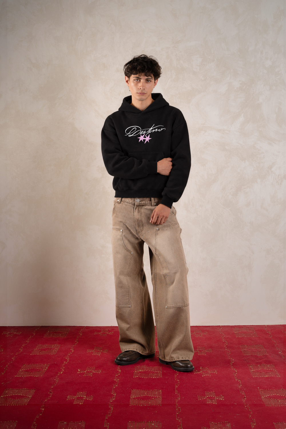 Not All Angels Hoodie Vantablack — Model front