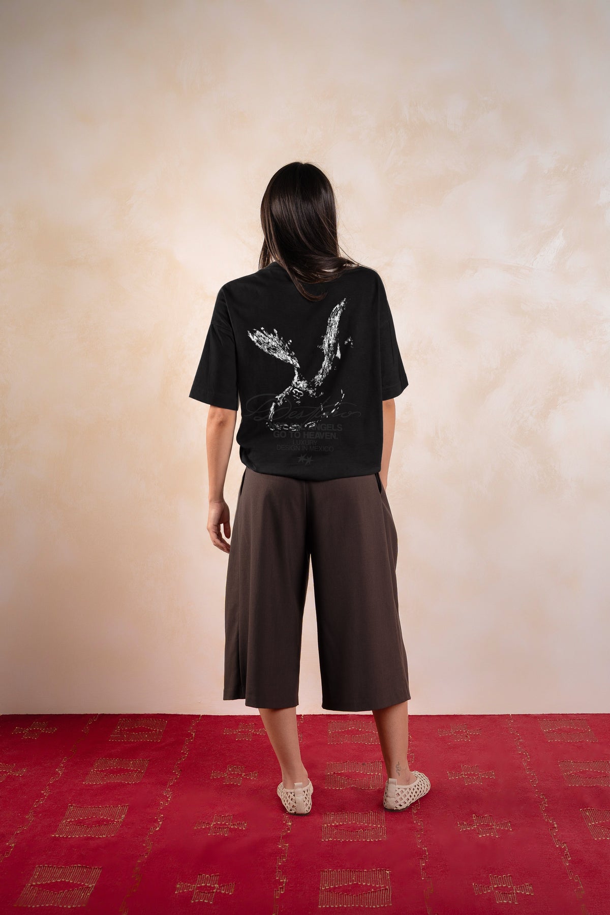 Not All Angels Tee Black & Black — Editorial FATE · Back · Lookbook 2026-09-21