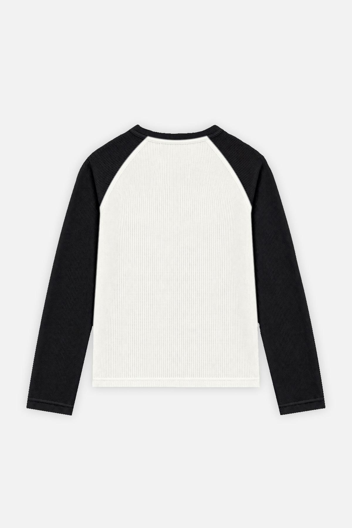 Raglan Longsleeve Ivory w/ Black — photo 3