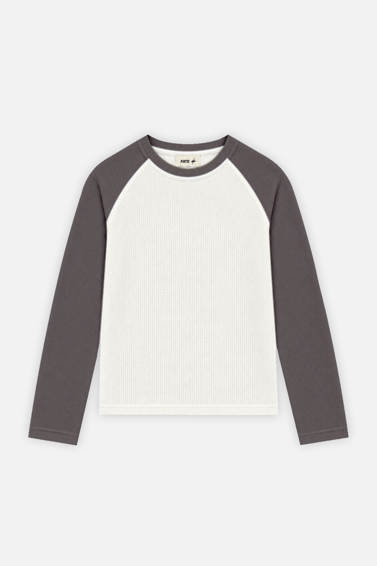 Raglan Longsleeve Ivory w/ Grey — photo 1