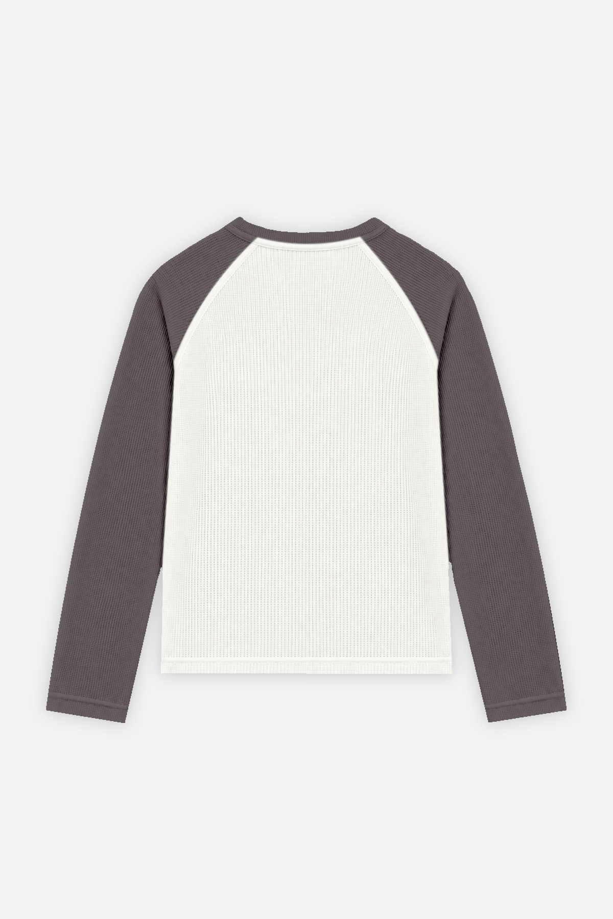 Raglan Longsleeve Ivory w/ Grey — photo 3