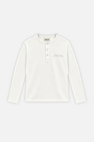 Ribbed Henley Ivory