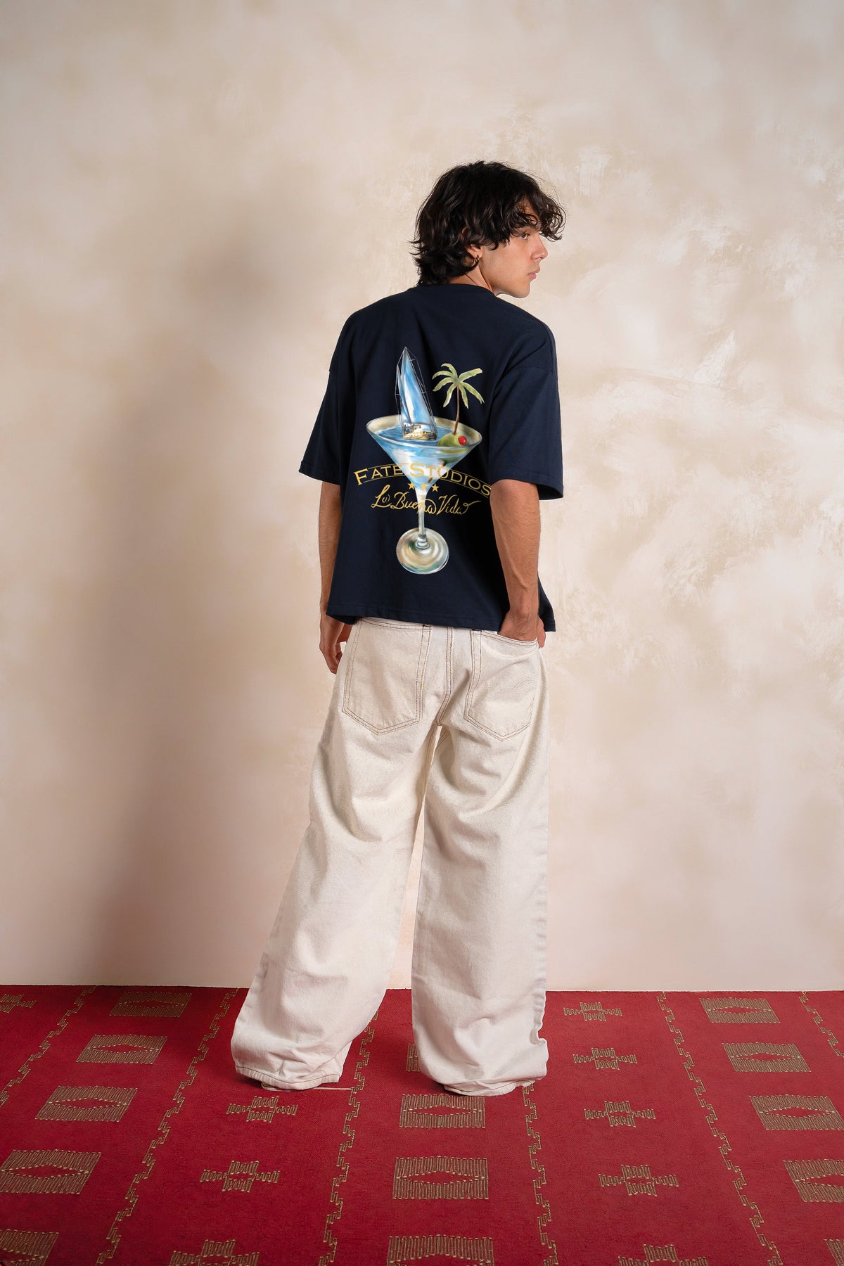 Sail Away Tee Navy Blue — Editorial FATE · Back · Lookbook 2026-09-21
